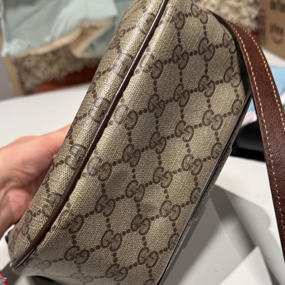 Authentic Gucci Beige and Brown Crossbody Bag with dust bag - Picture 15 of 17